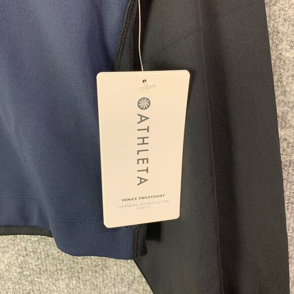 NWT Athleta Women’s XS Venice Colorblock Mock Neck Long Sleeve Sweatshirt Athlei - Picture 7 of 14